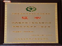 2007山西危險化學品安全標準化證書