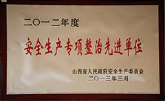 2012年安全生產(chǎn)專項整治先進單位